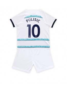 Chelsea Christian Pulisic #10 Auswärts Trikotsatz für Kinder 2022-23 Kurzarm (+ Kurze Hosen)